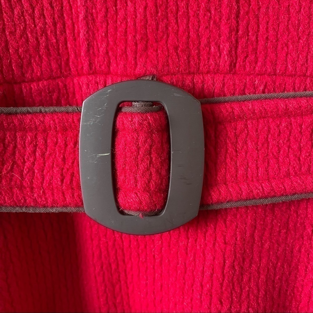 Soia & Kyo-Lipstick Red Ribbed Wool Blend Jacket - Picture 14 of 16
